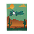 Personalized 'Lookouts' Desert Scene Velveteen Plush Blanket — Custom Player Name