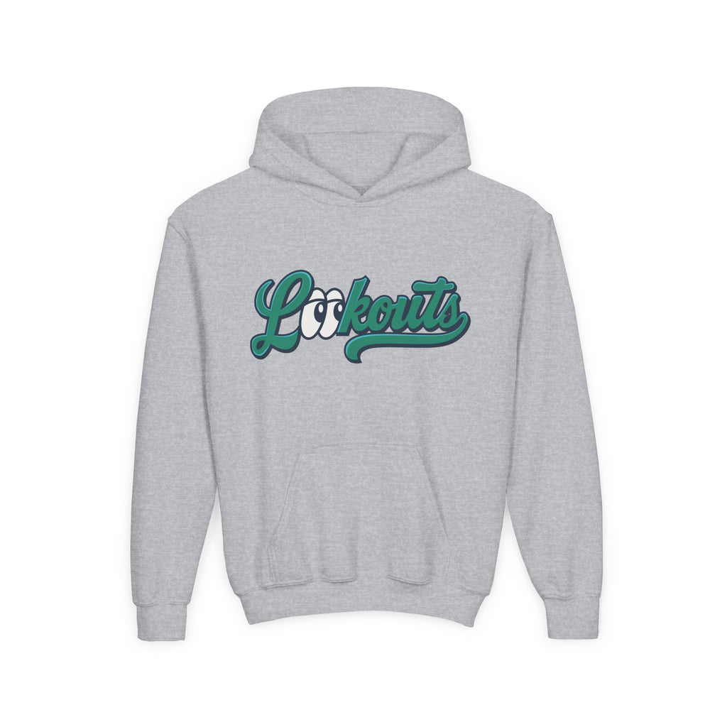 Lookouts Youth Hoodie — Vintage Script Logo Kids Pullover
