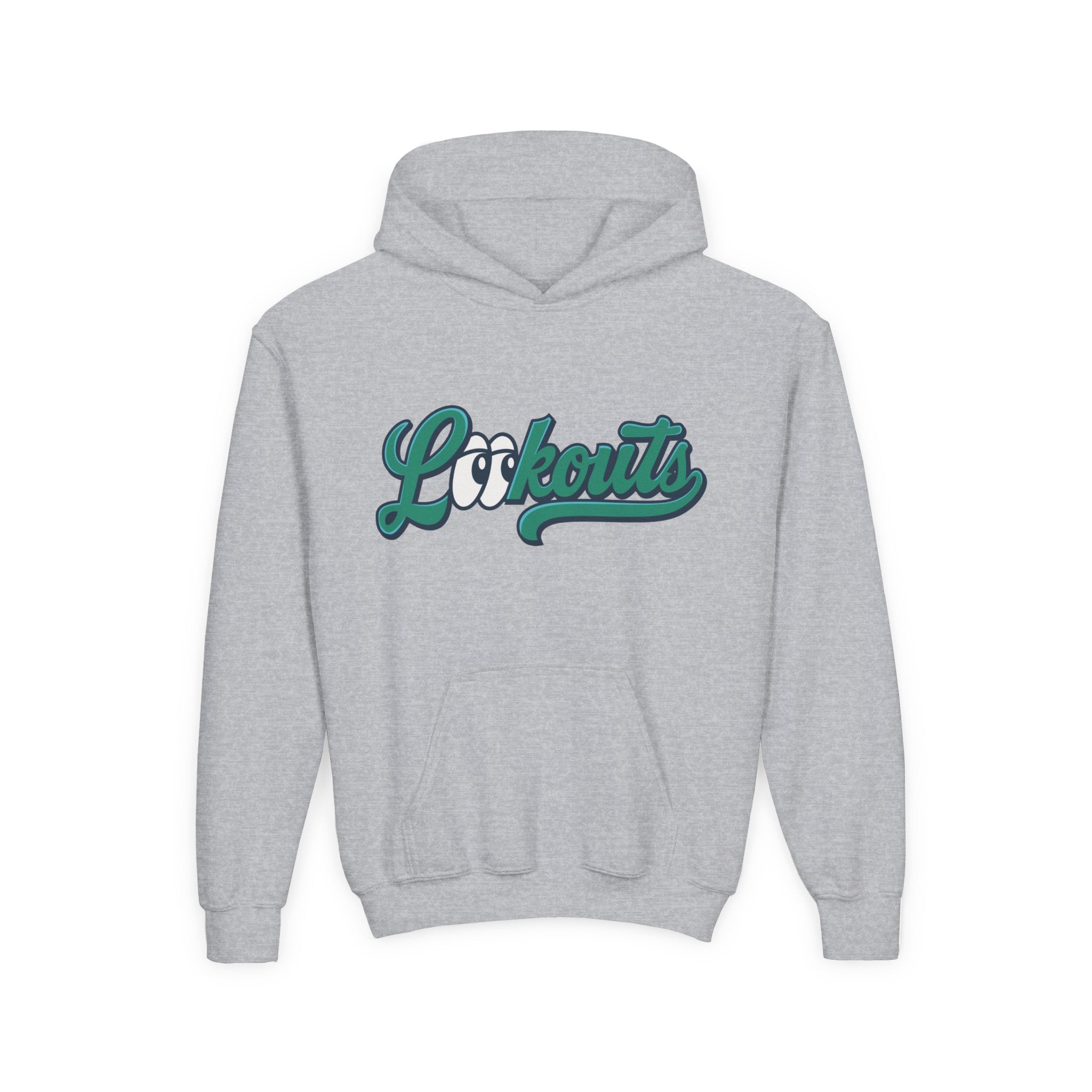 Lookouts Youth Hoodie — Vintage Script Logo Kids Pullover