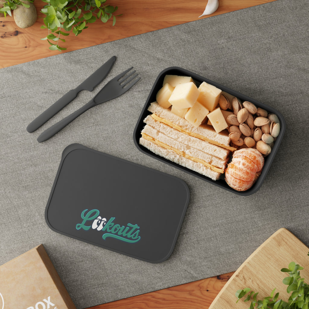 Lookouts Personalized Bento Box — Custom Name Lunch Box with Band & Utensils