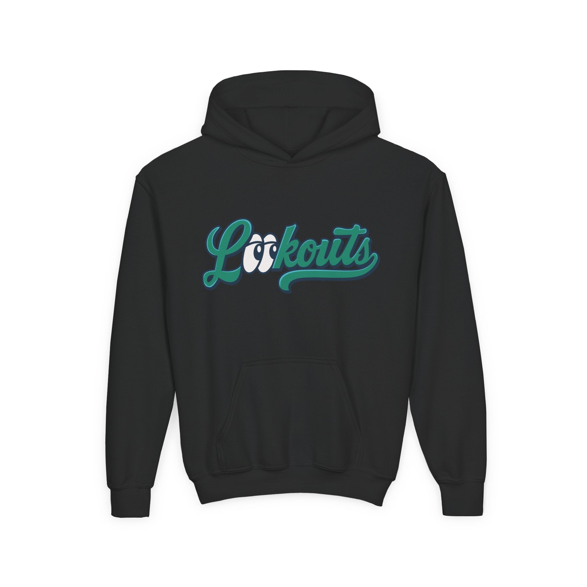 Lookouts Youth Hoodie — Vintage Script Logo Kids Pullover