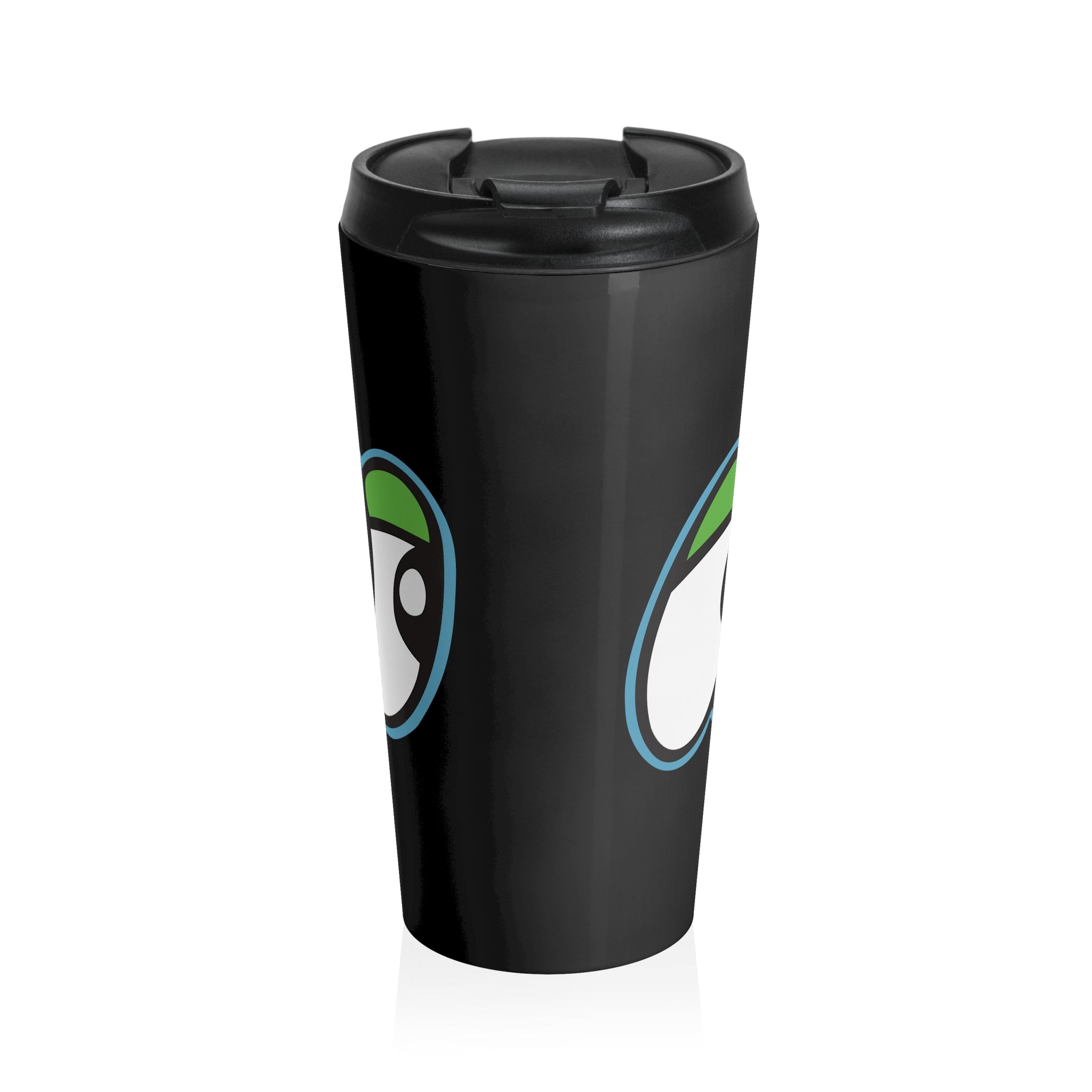 Travel Mug with Lookouts Eyes Graphic — Stainless Steel Insulated Tumbler