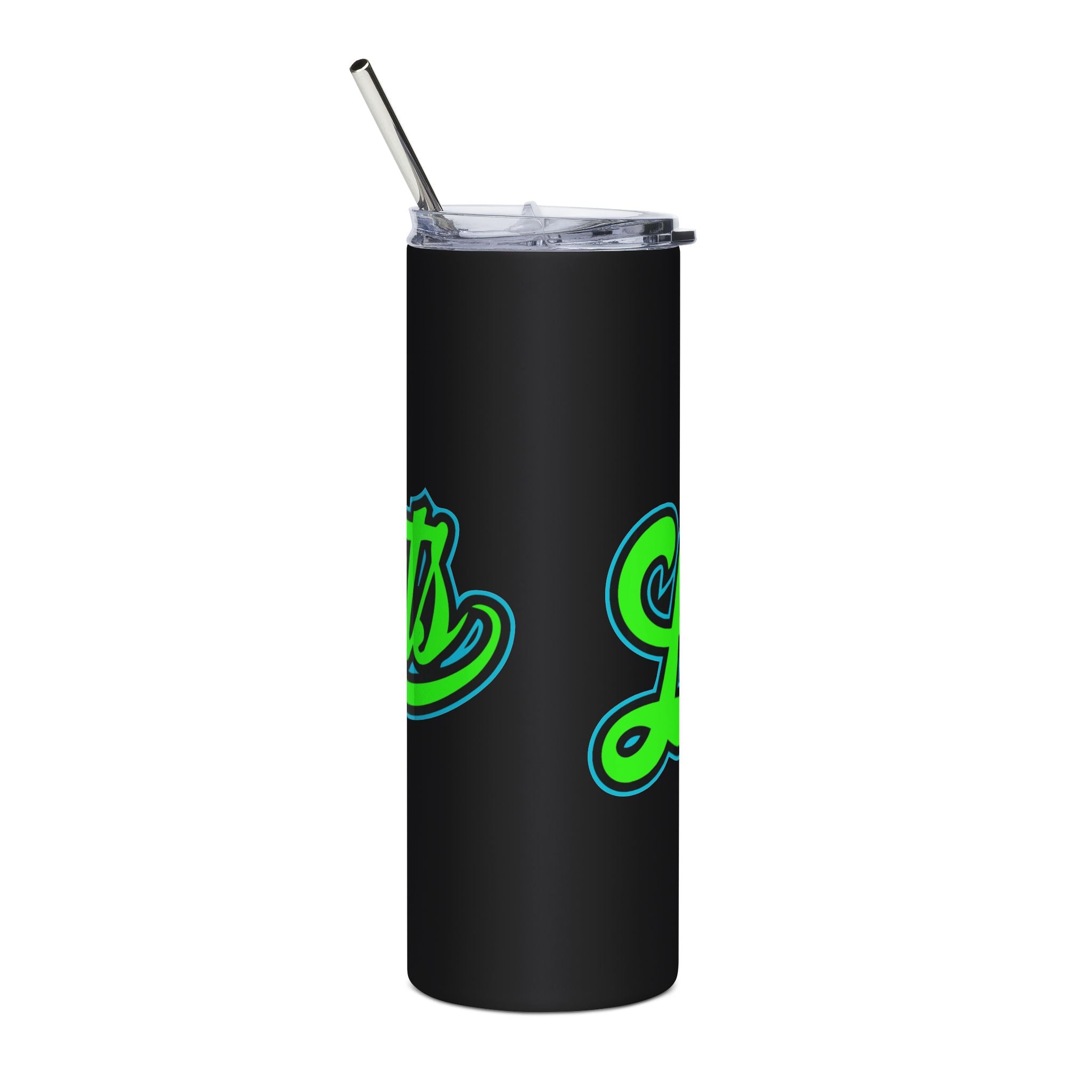 20oz Stainless Steel Tumbler — Black "Lookouts" Graphic Insulated Travel Cup