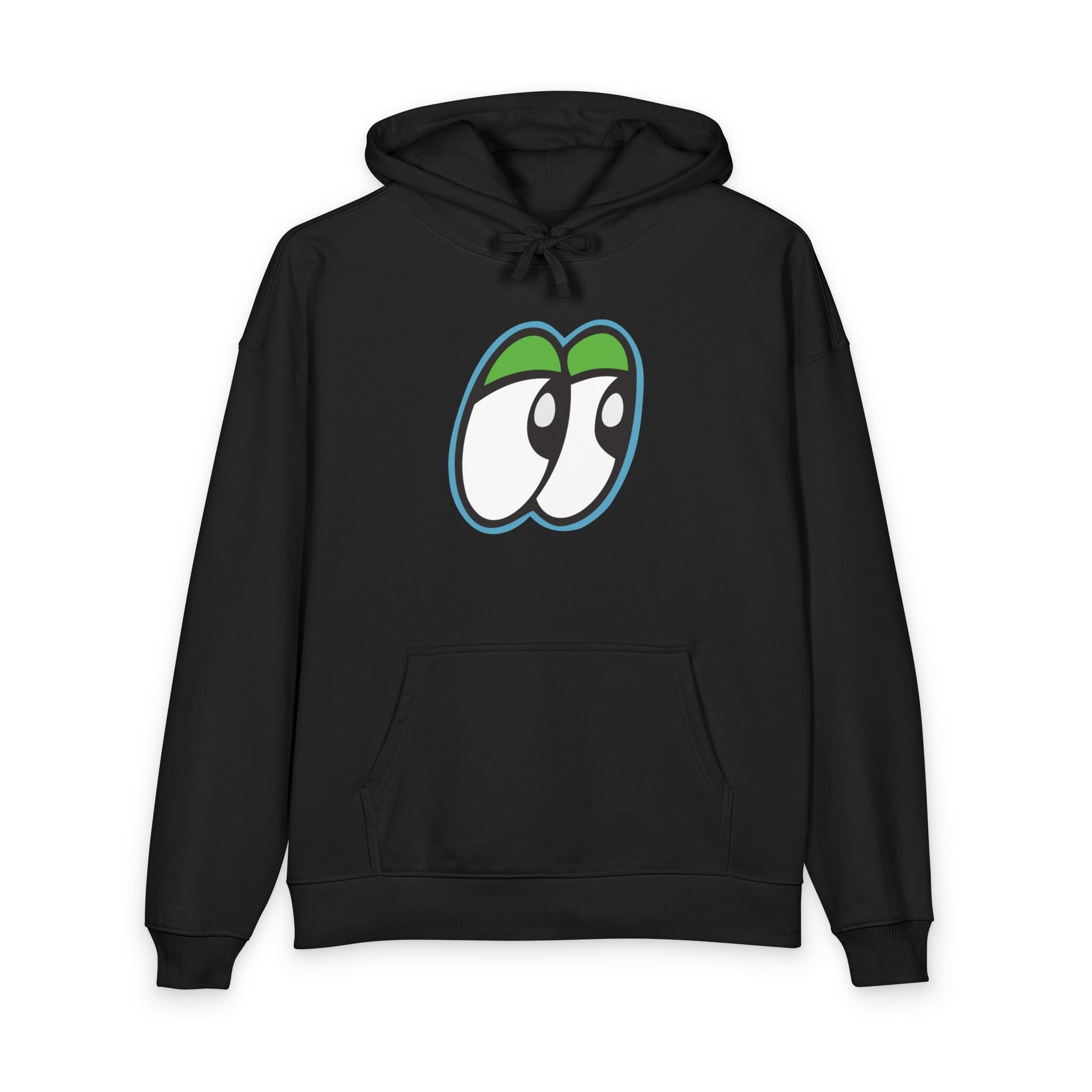 Slammer Eyes Hoodie — Minimal Green Eye Graphic Pullover