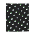 Plush Blanket — Black Lookouts Eyes Pattern Velveteen Throw