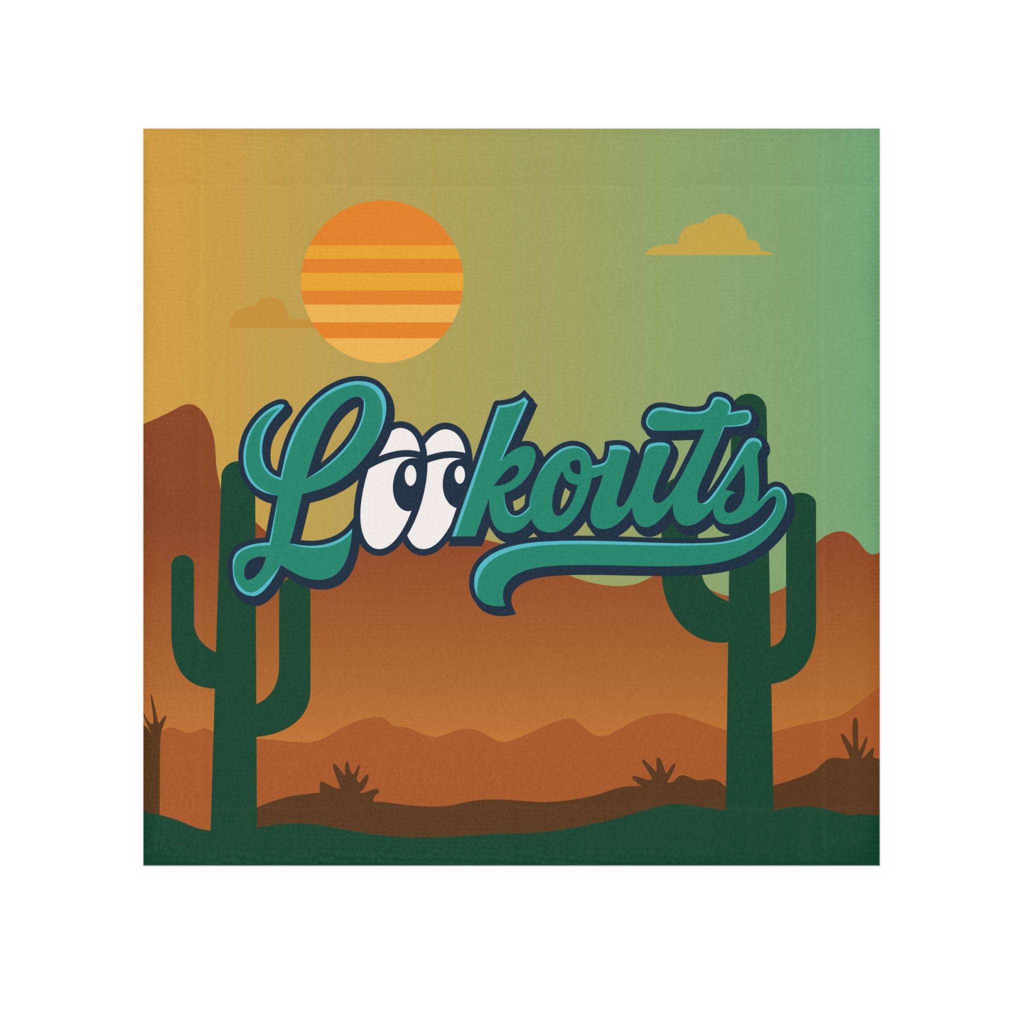 Lookouts Desert Sunset Face Towel