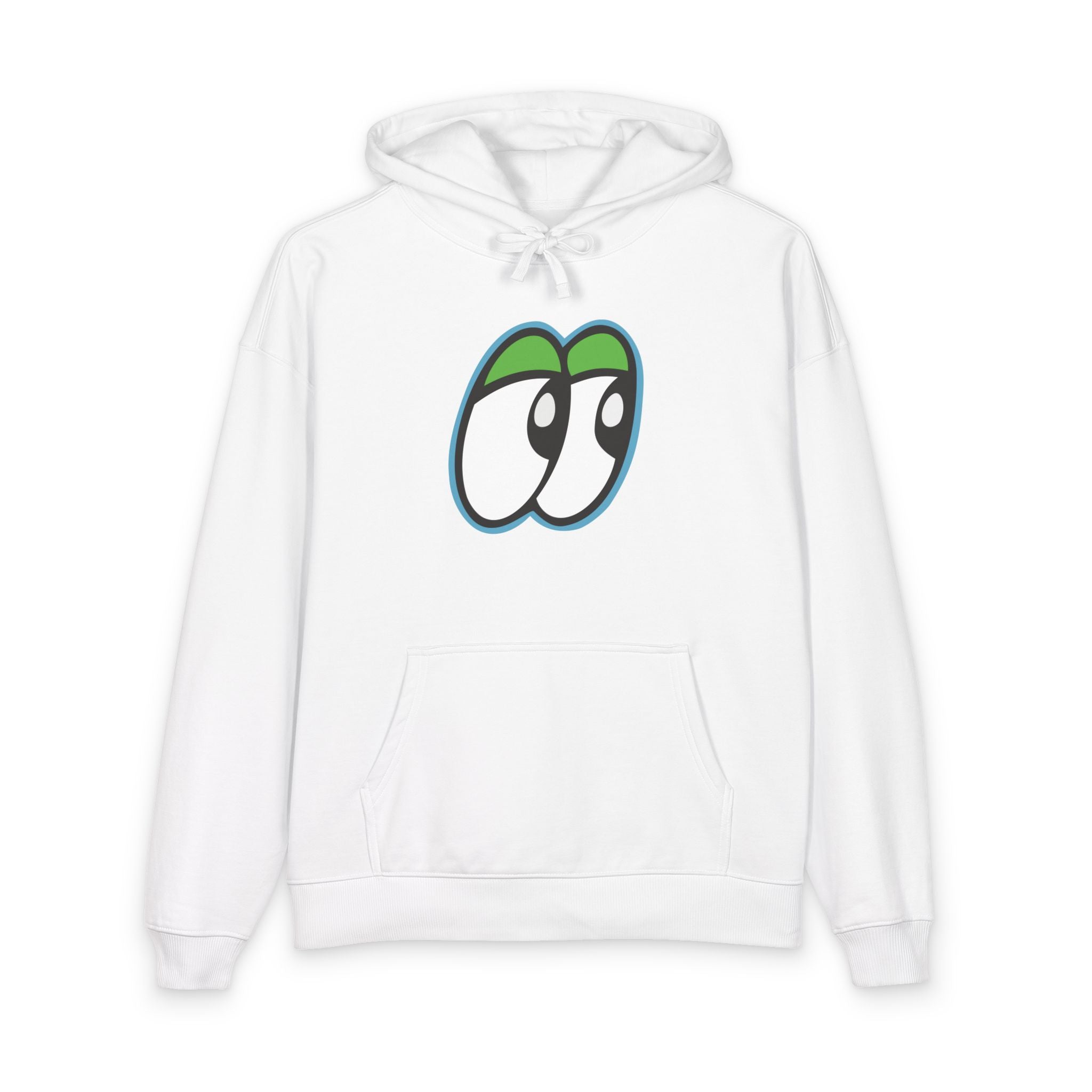 Slammer Eyes Hoodie — Minimal Green Eye Graphic Pullover