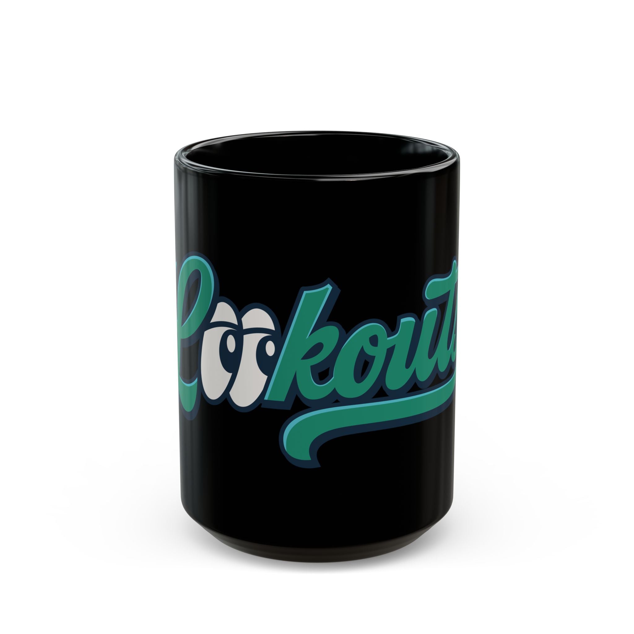 Lookouts Script Black Coffee Mug – Retro Ceramic Cup (11oz & 15oz)