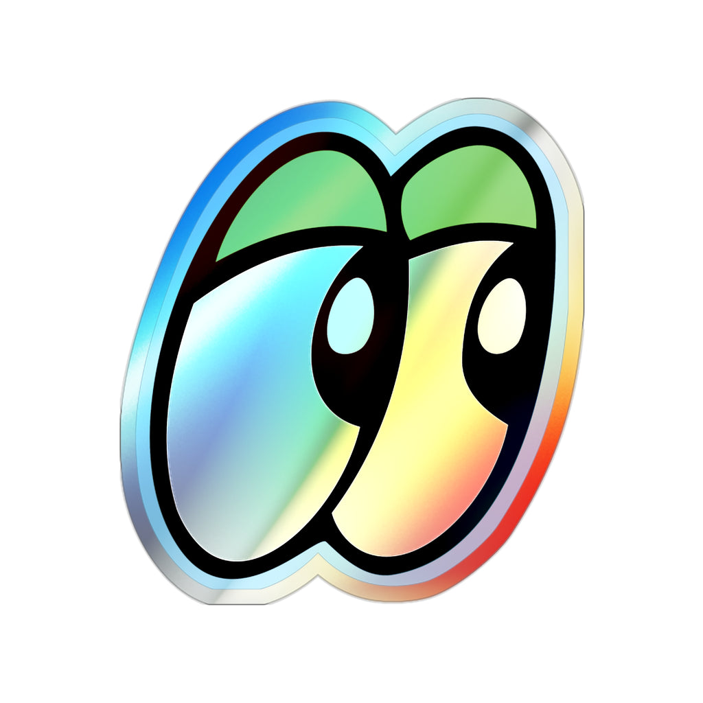 Holographic Lookouts Eyes Die-Cut Sticker — Iridescent Skateboard Decal