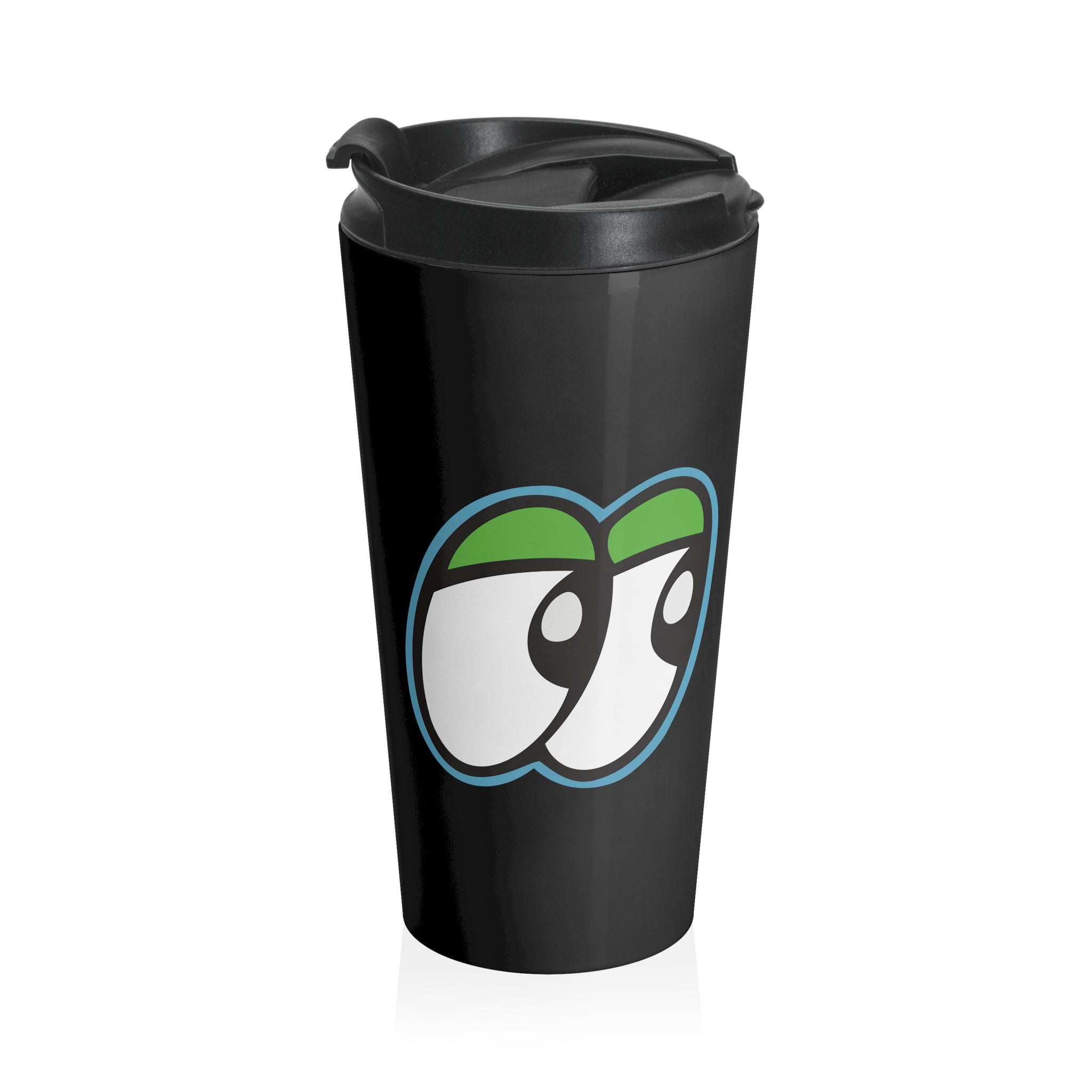 Travel Mug with Lookouts Eyes Graphic — Stainless Steel Insulated Tumbler