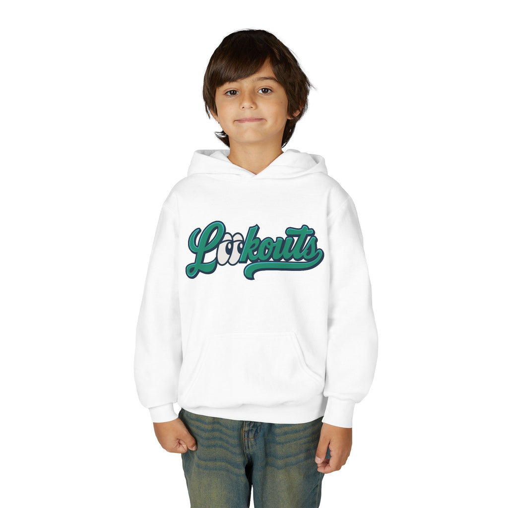 Lookouts Youth Hoodie — Vintage Script Logo Kids Pullover