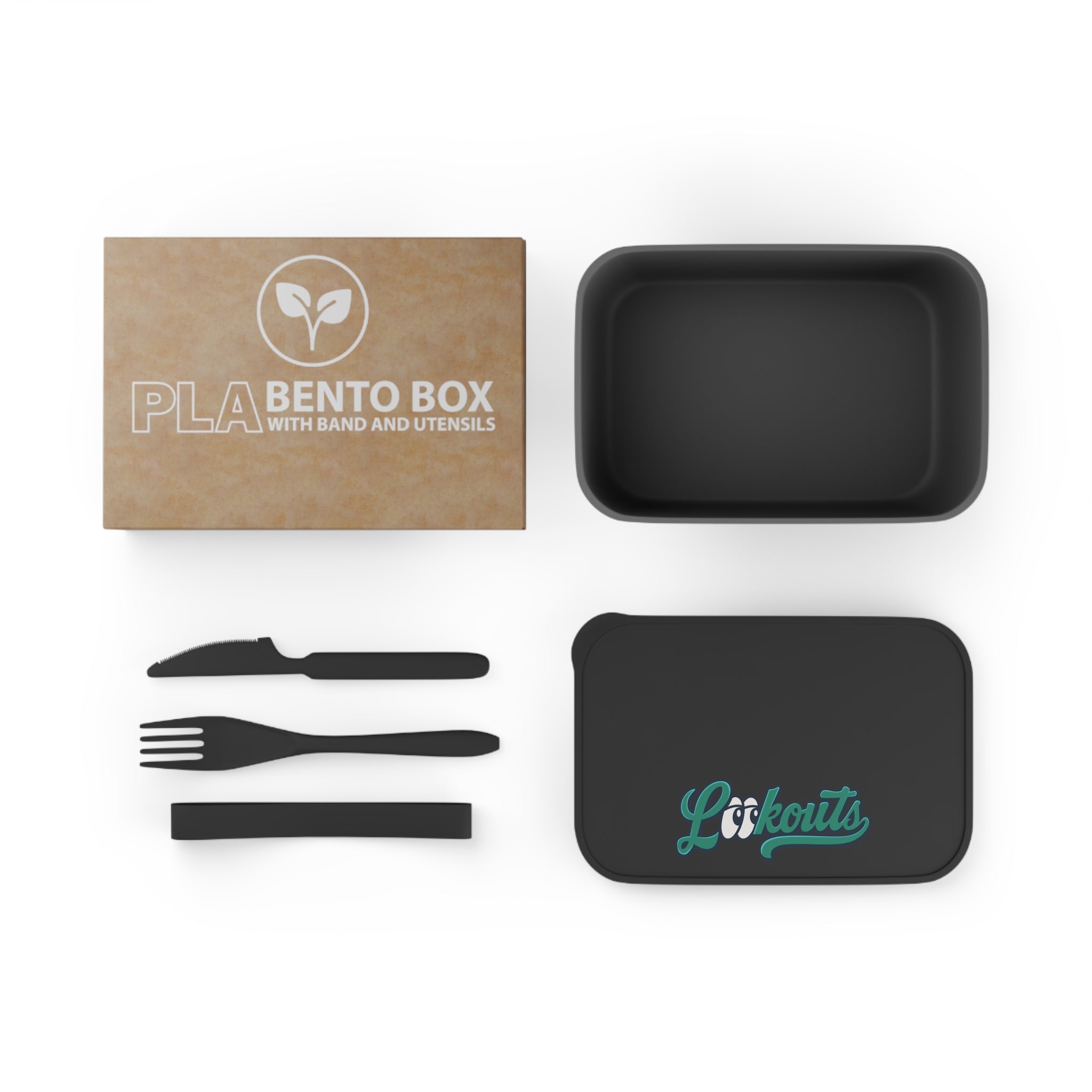 Lookouts Personalized Bento Box — Custom Name Lunch Box with Band & Utensils