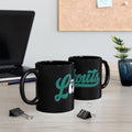 Lookouts Script Black Coffee Mug – Retro Ceramic Cup (11oz & 15oz)