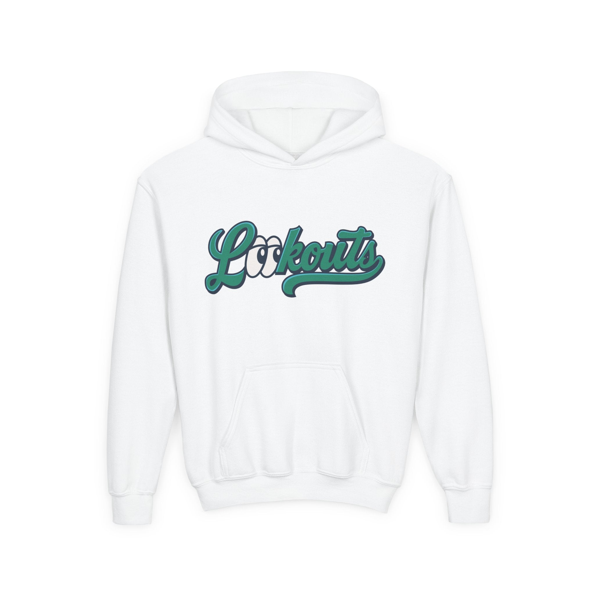 Lookouts Youth Hoodie — Vintage Script Logo Kids Pullover