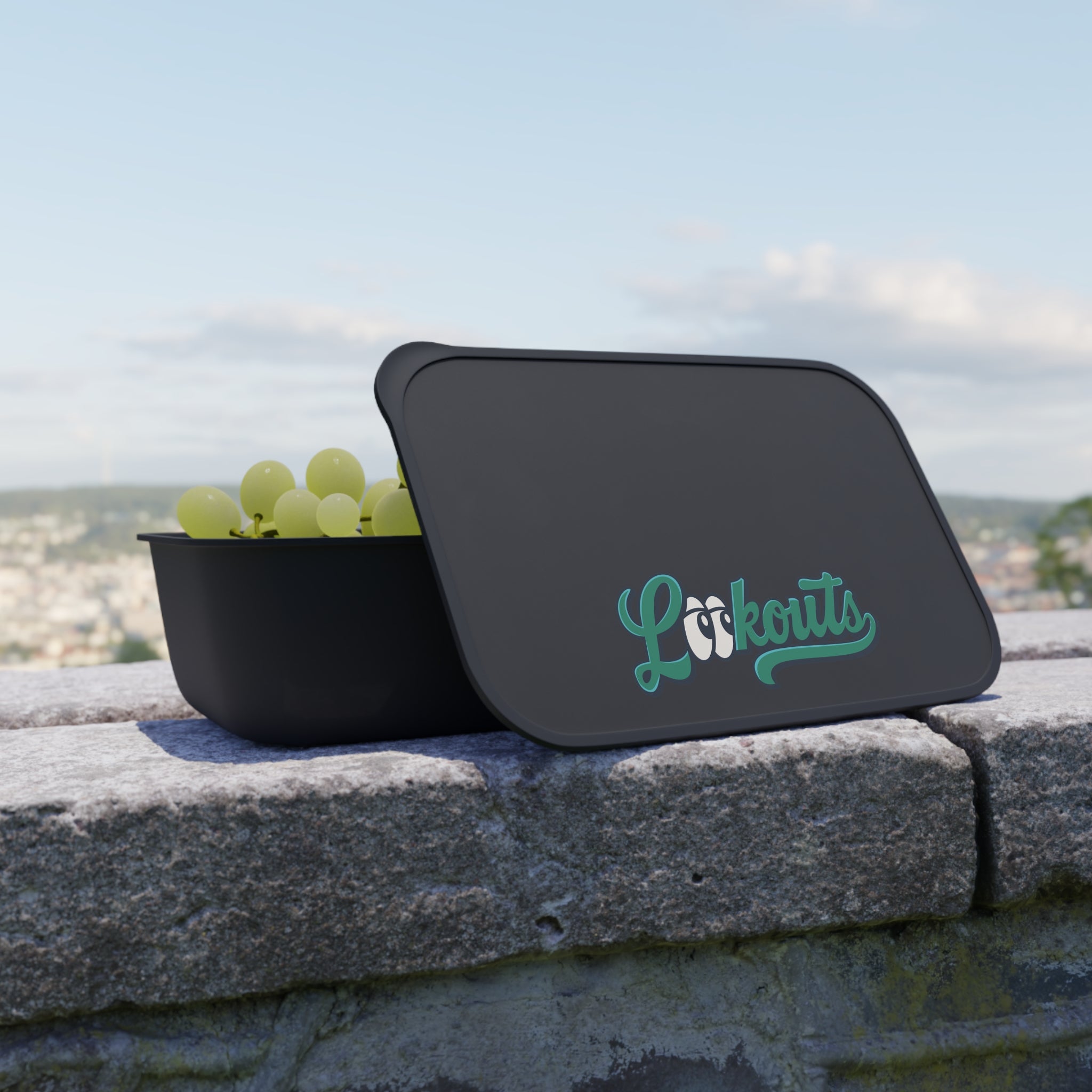 Lookouts Personalized Bento Box — Custom Name Lunch Box with Band & Utensils