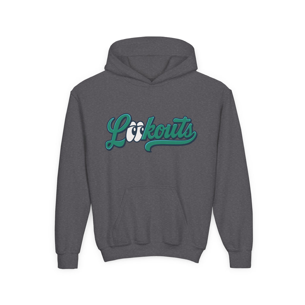 Lookouts Youth Hoodie — Vintage Script Logo Kids Pullover