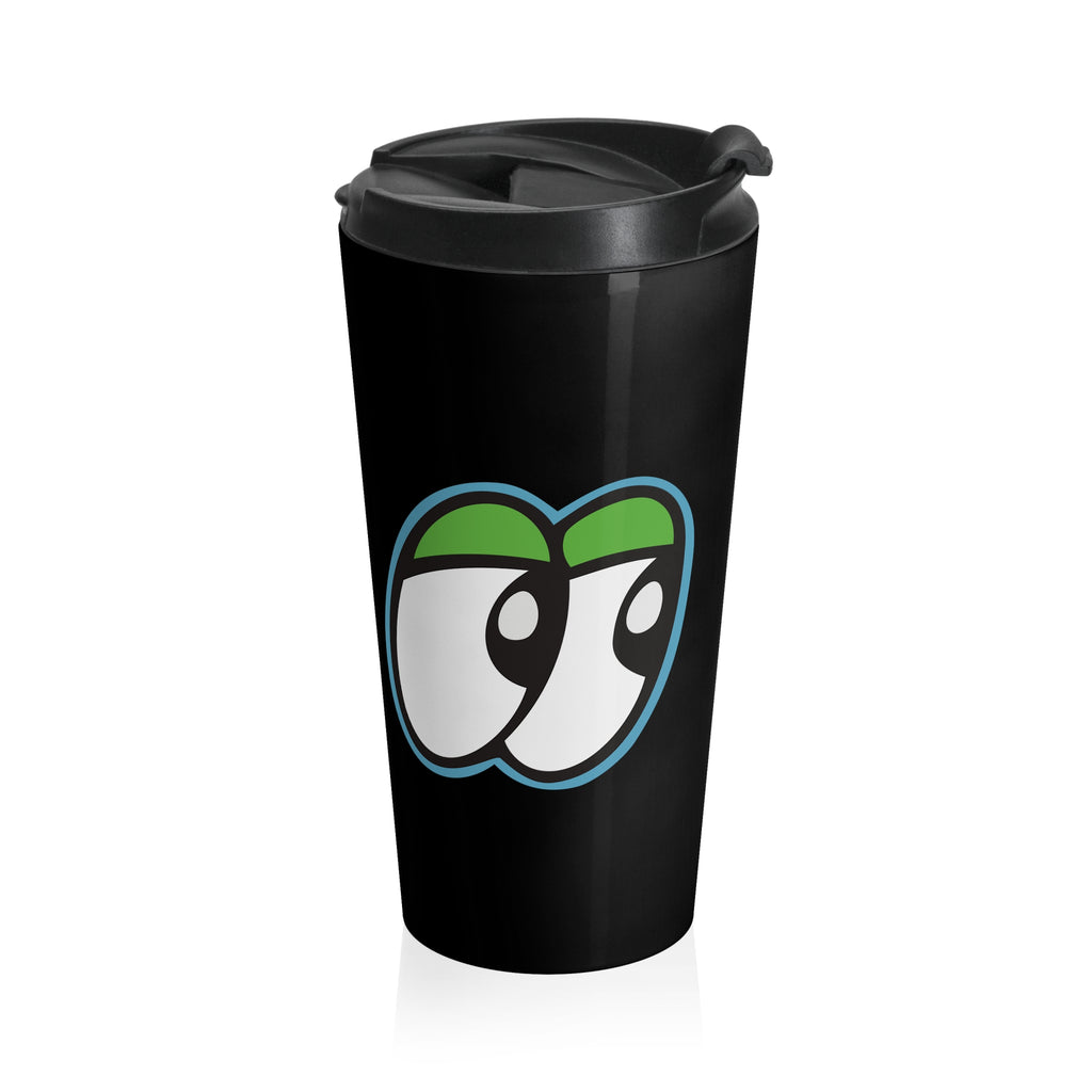 Travel Mug with Lookouts Eyes Graphic — Stainless Steel Insulated Tumbler