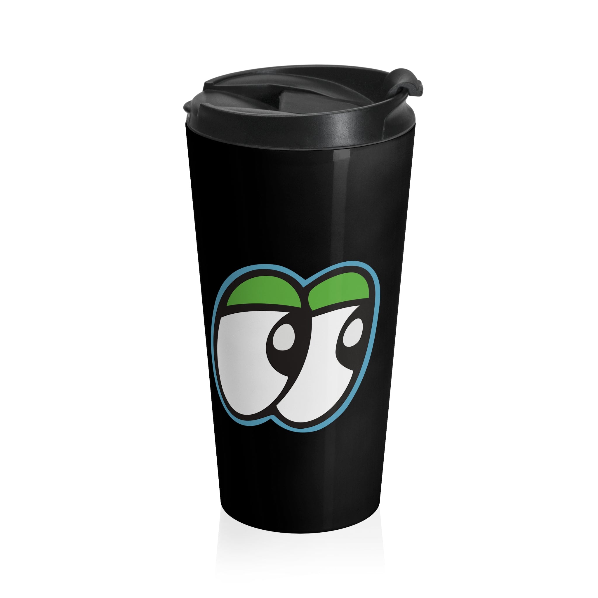 Travel Mug with Lookouts Eyes Graphic — Stainless Steel Insulated Tumbler